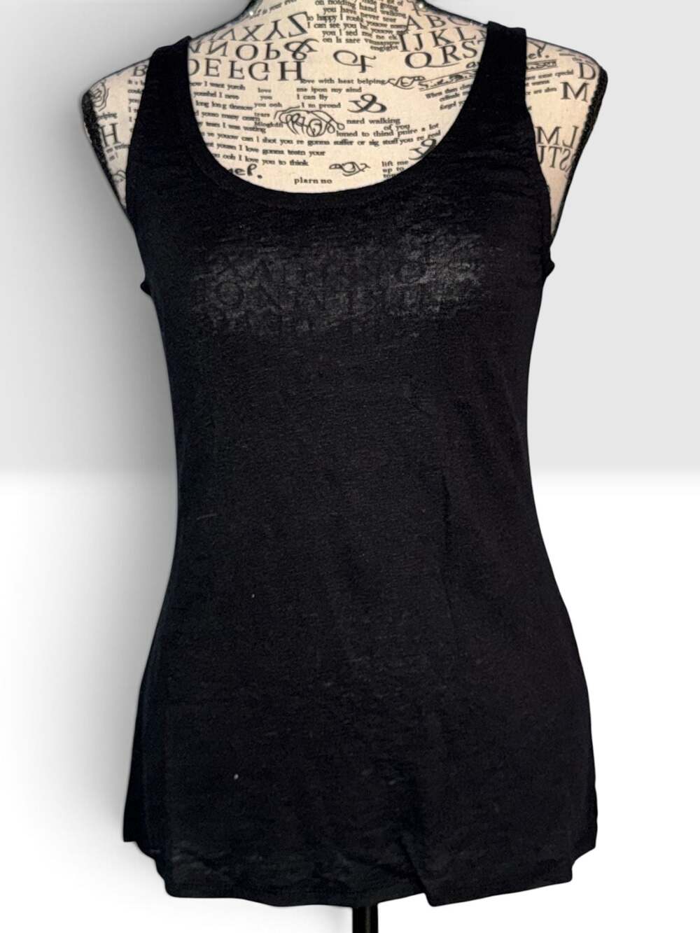 Chaser Open Back Twist Tank Top Women’s S True Black NWT
